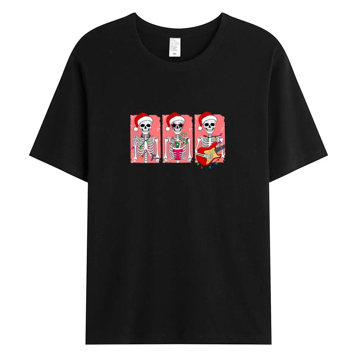 Maglietta da donna 2026 Estate Manica corta Tee Tops Abbigliamento donna Natale Divertente scheletro Graphic T-shirt T-shirt femminile oversize