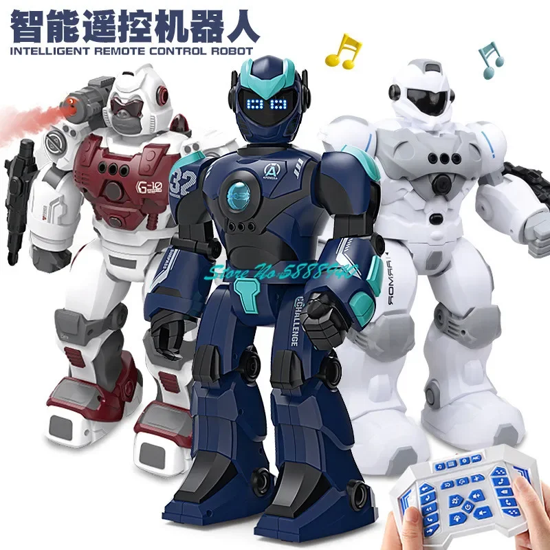 Gesture Sensing Electric Remote Control Robot Model 40CM Intelligent Voice Dialogue Programming DEMO Change Expression RC Robot