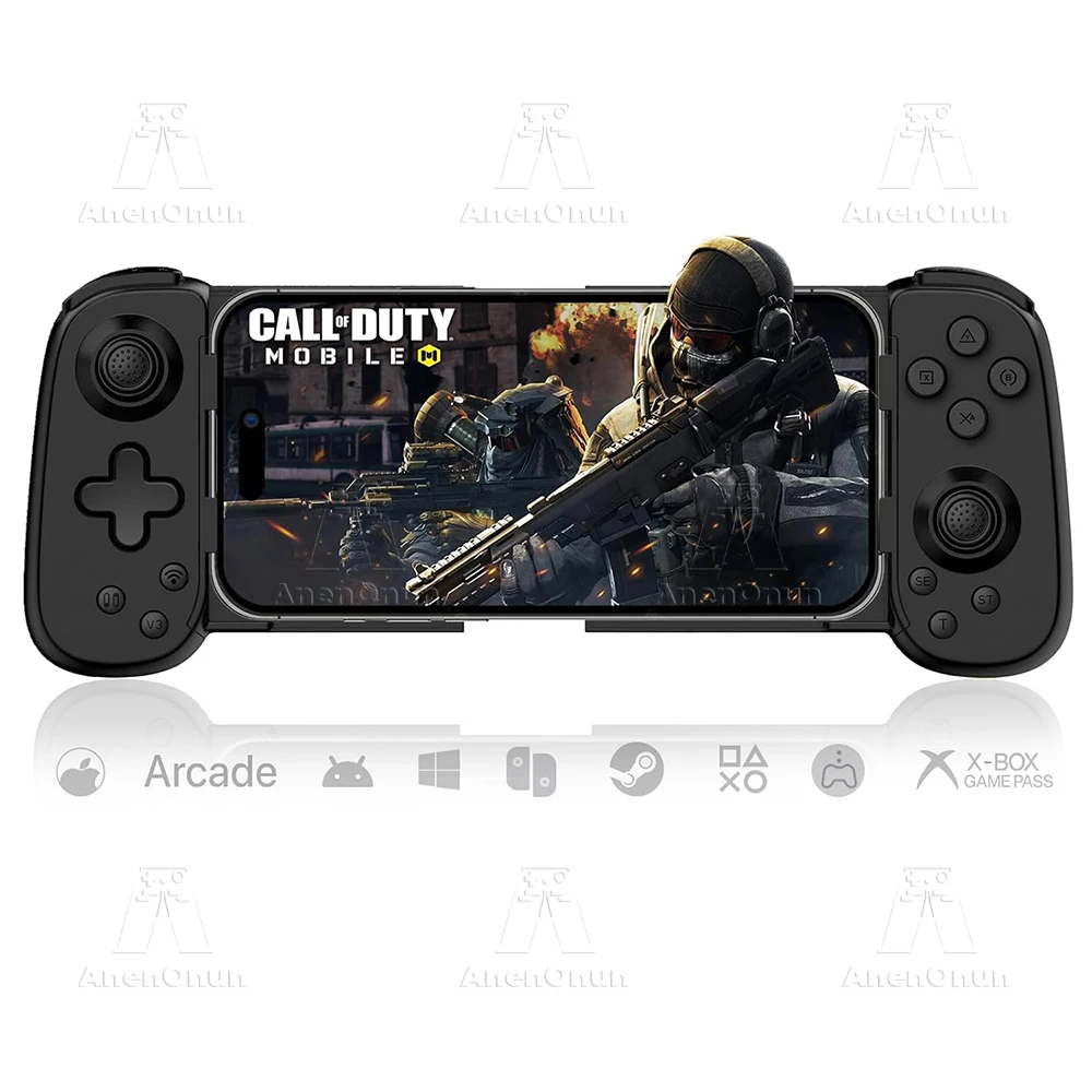 Mobile Gaming Controller Hall Effect Joystick Dual Vibration Motors Android/iOS/Phone/PC/Switch/PS4 Bluetooth Wireless Gamepad