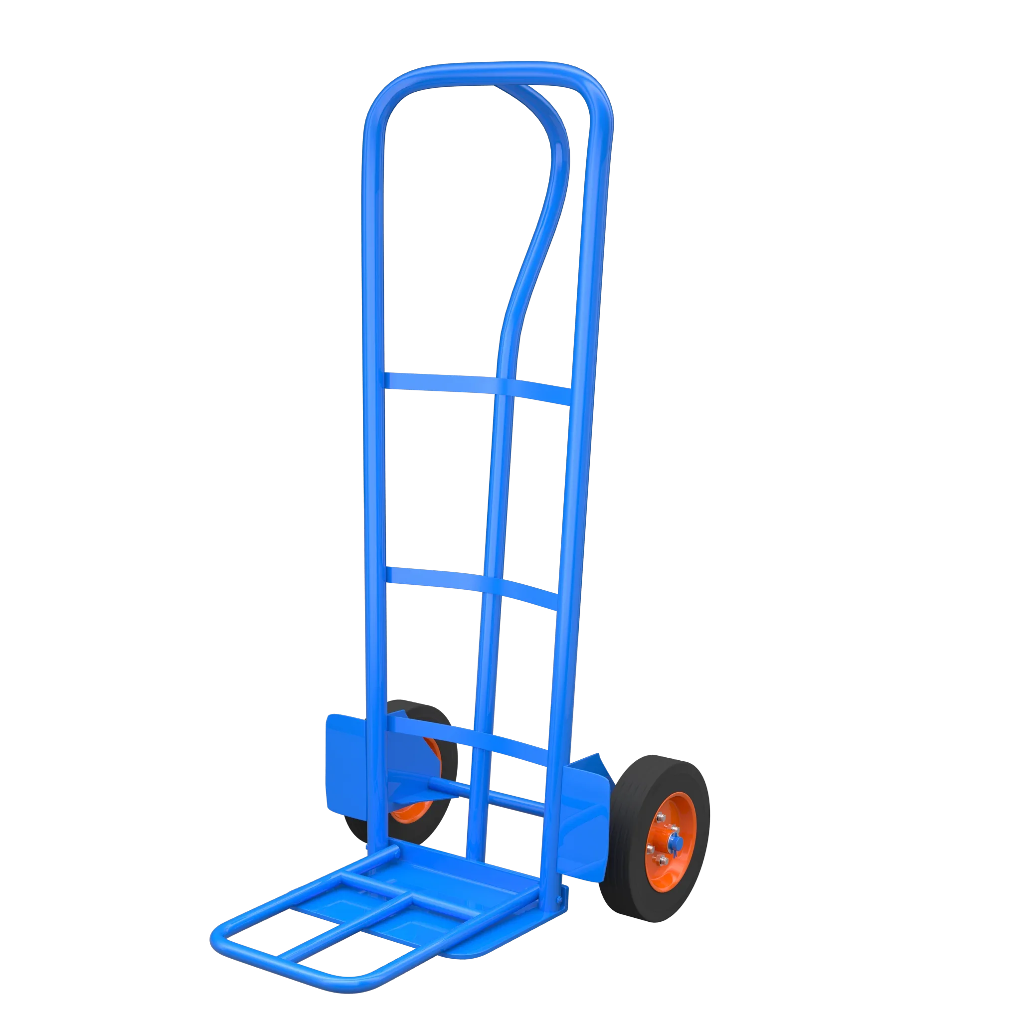 2026 Industrial Warehouse Heavy Duty Platform Handle Steel Hand Truck Trolley With Inflatable Wheel/solid Core Wheel