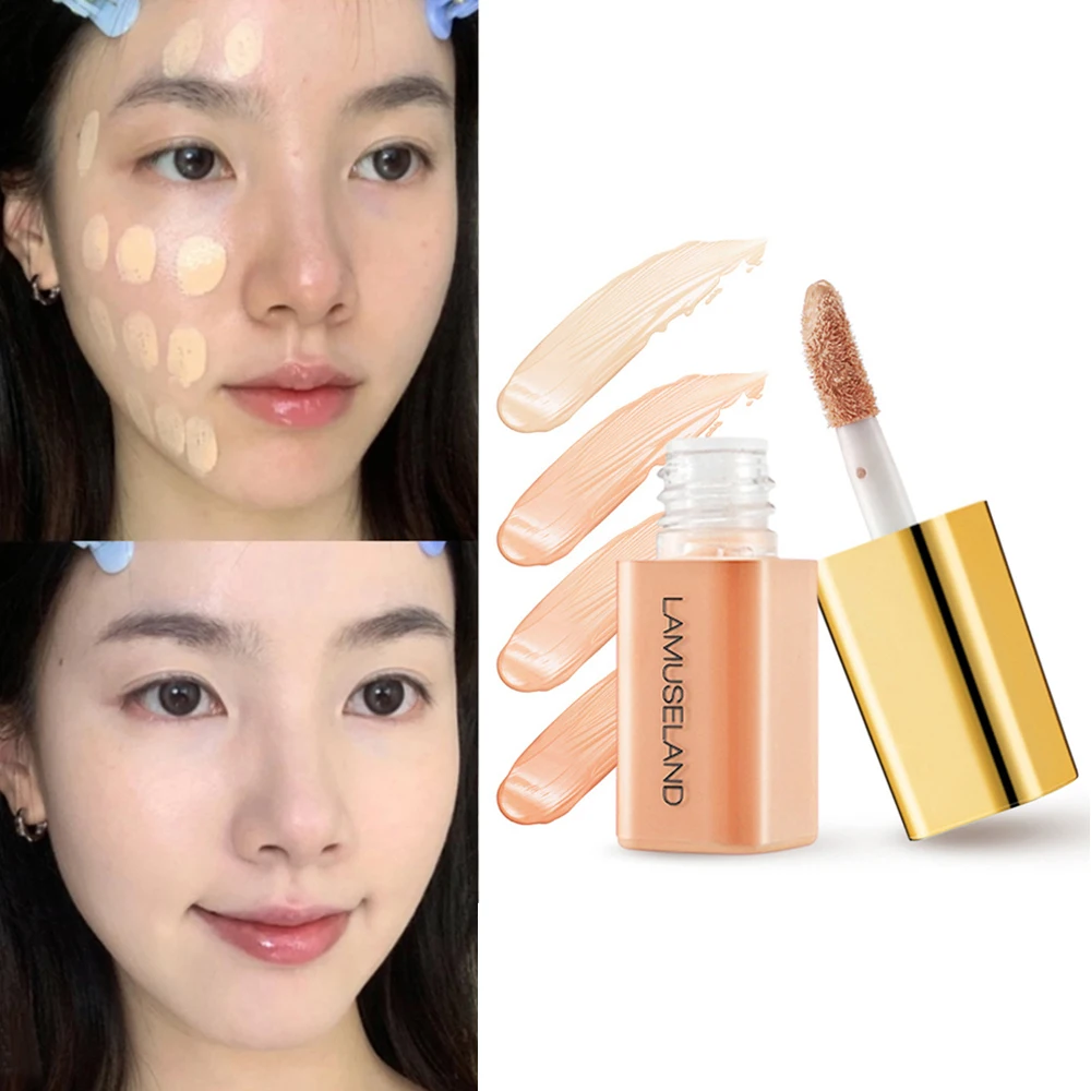 Moisturizing Mini Concealer ,waterproof Liquid Foundation Acne Dark Circles Corrector High Coverage Makeup Base Cosmetics 3.5g