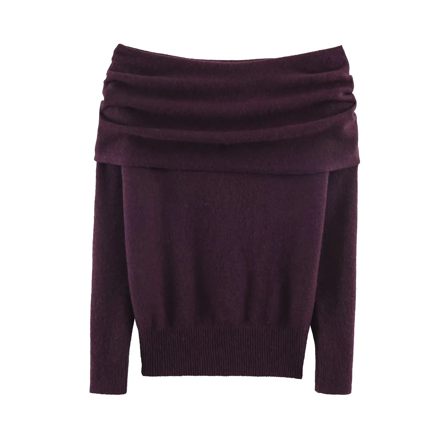 

Light mature style women's European and American style sexy off-shoulder loose long-sleeved versatile sweater