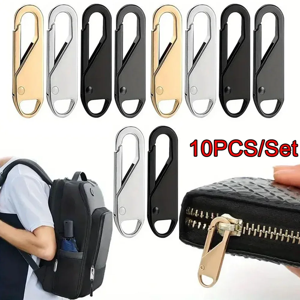 10Pcs Zipper Slider Instant Universal Repair Kit Replacement for Broken Buckle Travel Bag Suitcase Tent Backpack Zippers