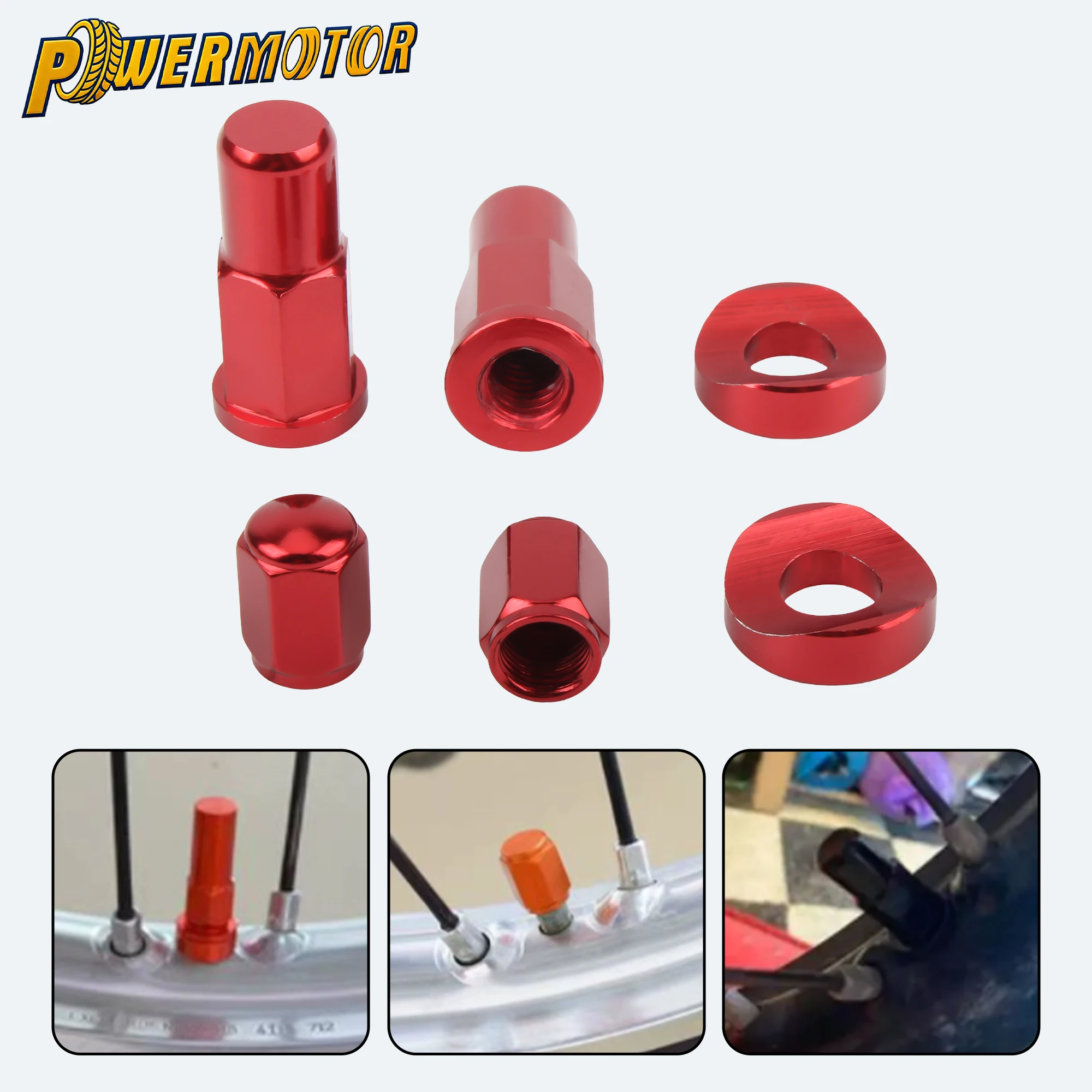 

For KTM EXC Motorcycle Rim Lock Nut Washer Kit For Yamaha Suzuki TE FE TC FC SX XC YZ YZF WR CRF Motocross Accessories Enduro