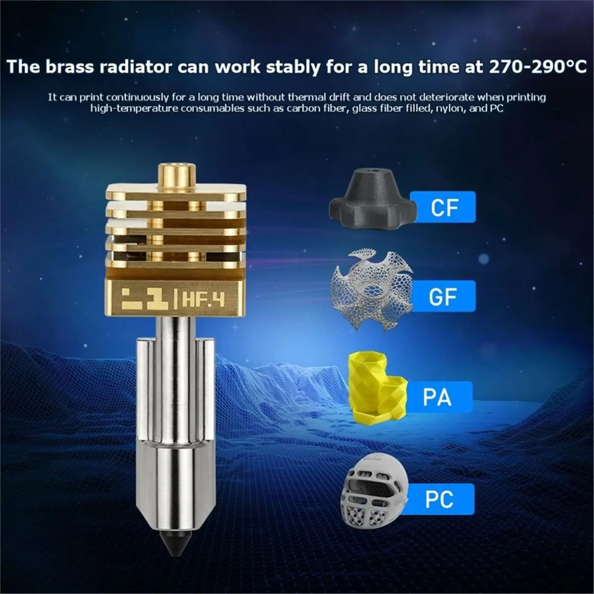 Nozzle for P2S X2D H2D H2C H2S High- Brass Monolithic Hardened Steel 0.4mm Hotend 3D Printer Accessories
