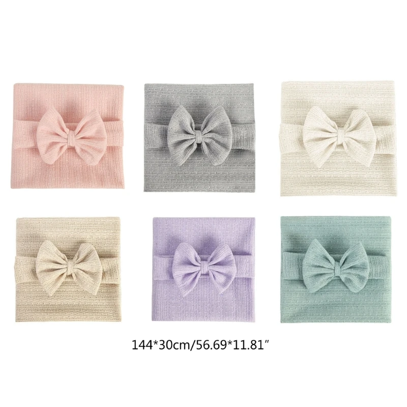 97BE Baby Muslin Headband & Photo Posing ชุดผ้าห่มทารกแรกเกิด Photostudio ตกแต่ง