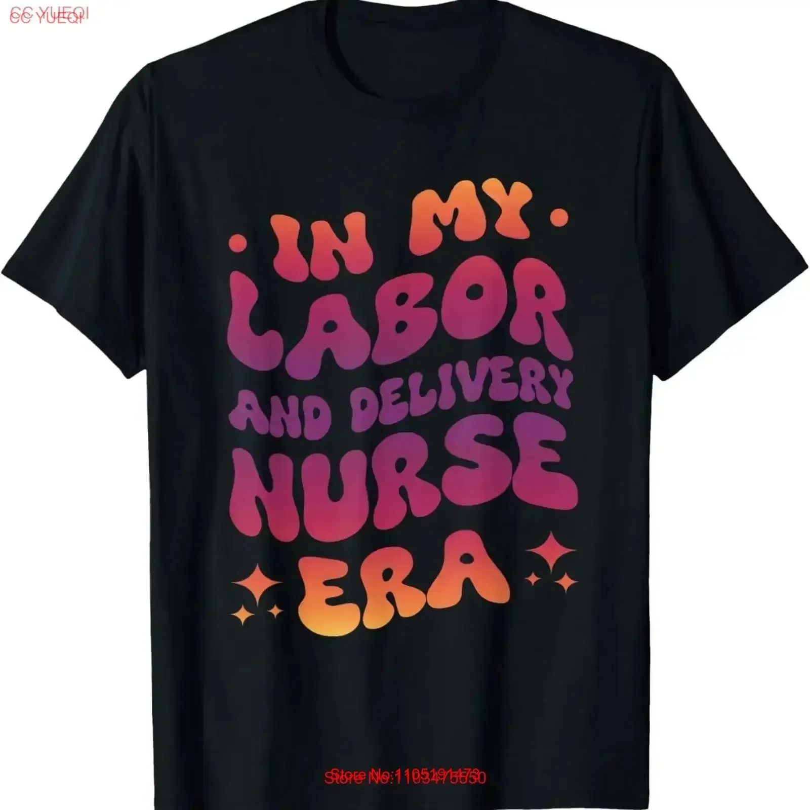 

In My Labor And Delivery Nurse Era T Shirt vintage Washed graphic homme fashion Casual Top For Everyday Wear Breathable