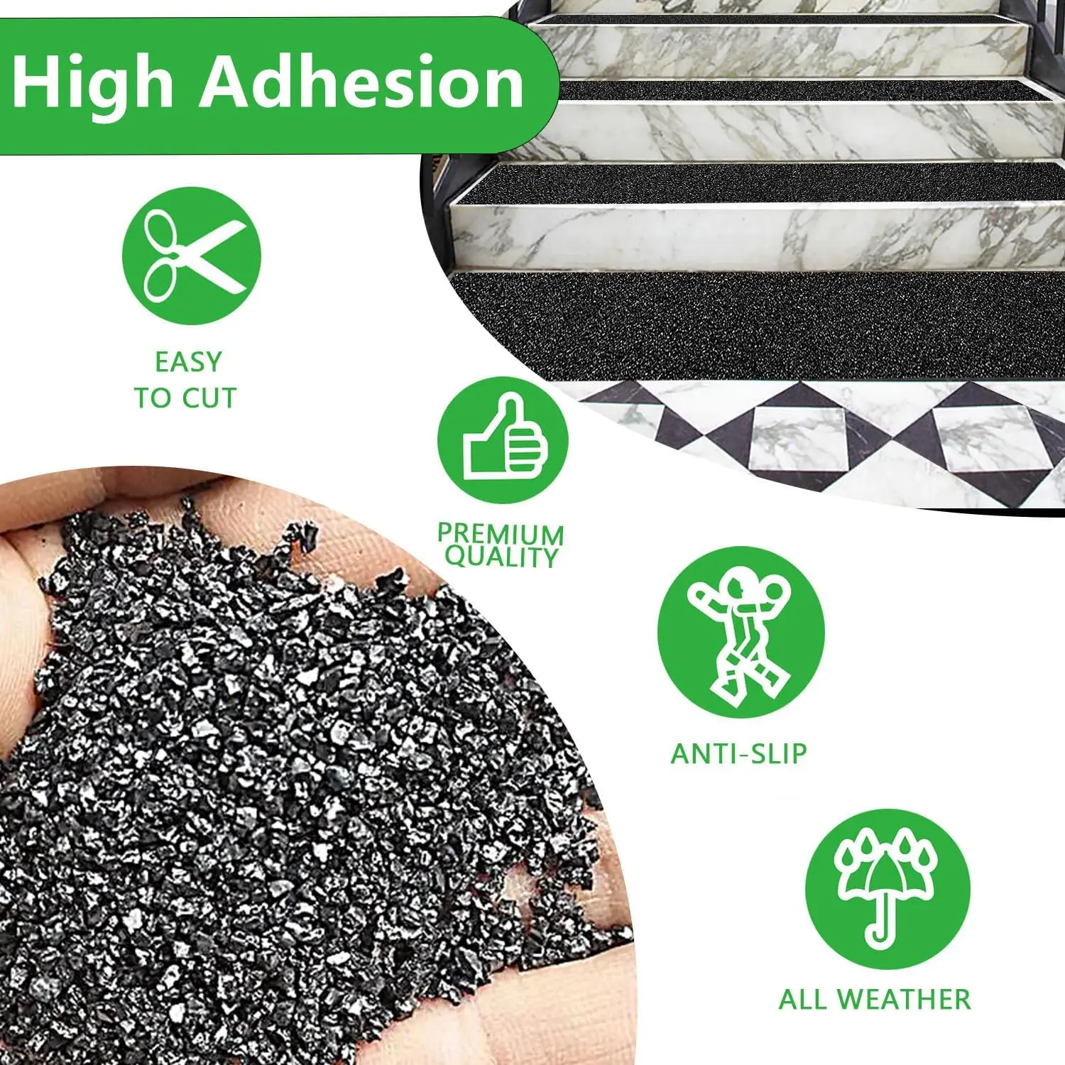 Heavy Duty anti Slip Tape, Suitable for Outdoor/Indoor Waterproof anti Slip Tape and Stair Safety anti Slip Traction Tape