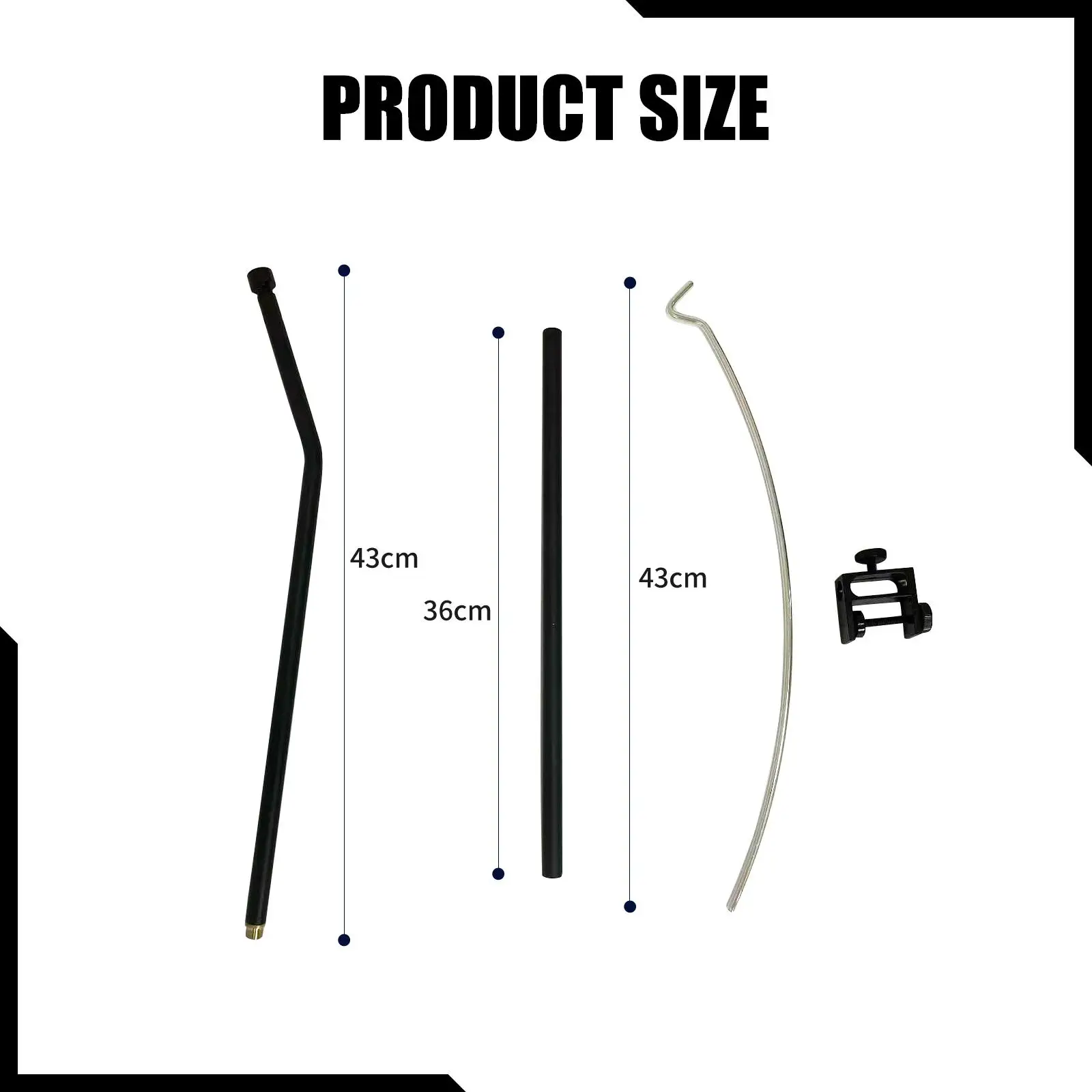 Camping Light Hanging Poles Desktop Tent Lantern Pole Hanger Foldable Aluminum Stand with Hook for Outdoor Table Setup