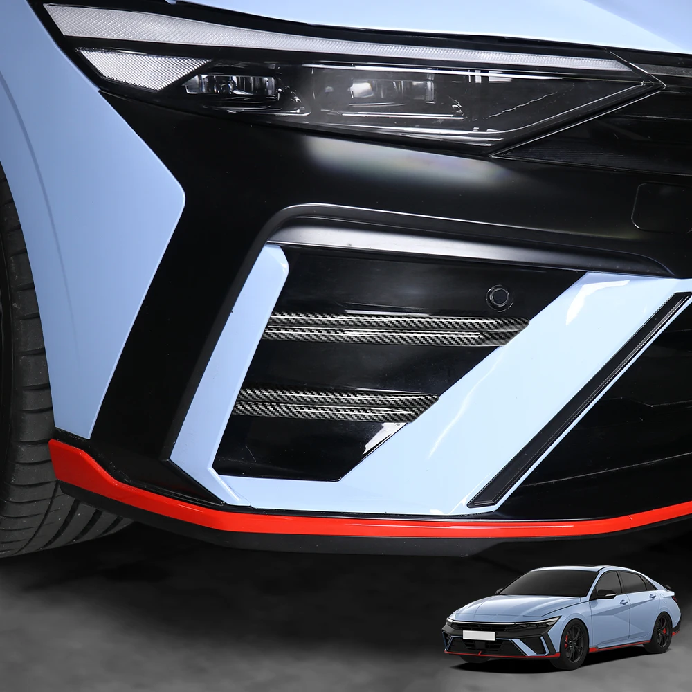 ملحقات السيارة الخارجية غطاء فتحة التهوية الأمامية للضباب مادة ABS لسيارة Hyundai Elantra CN7 N 2023 - 2025 LHD RHD المصد الأمامي