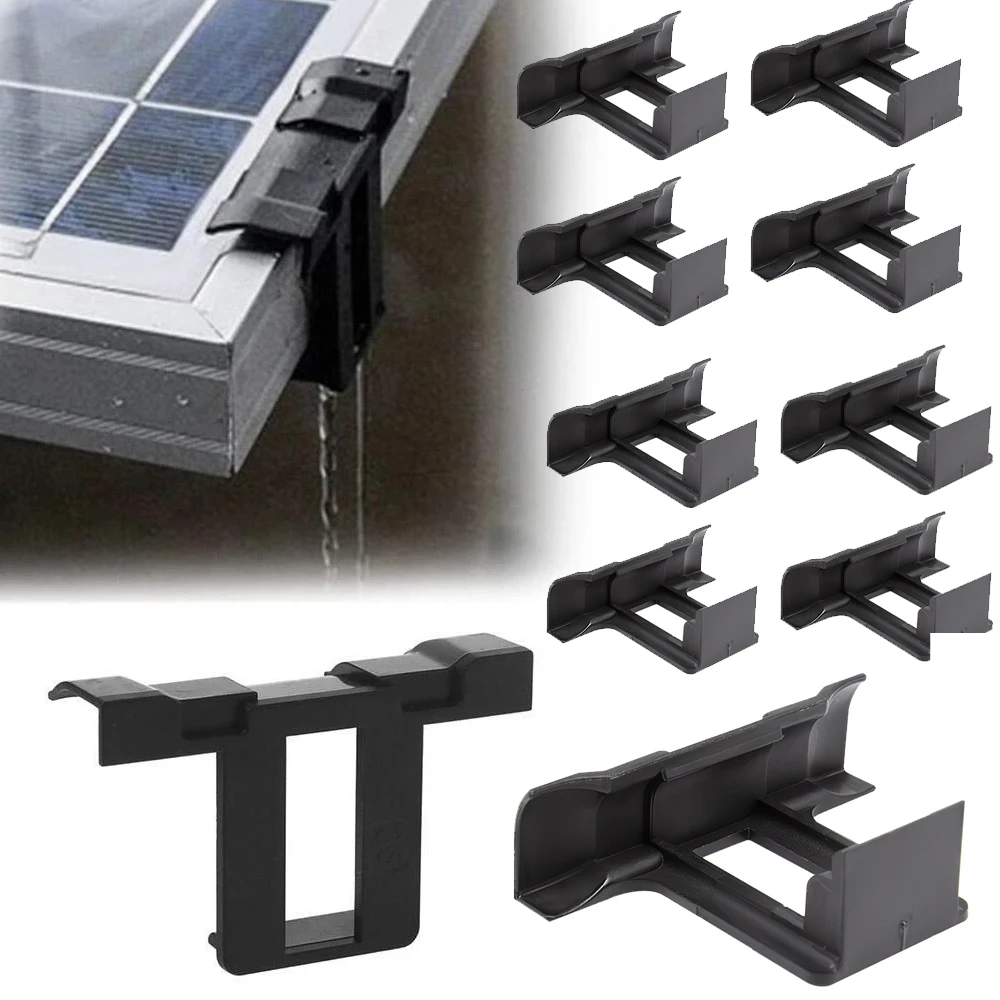 10PCS 30/35mm Solar Panel Water Drainage Clips Photovoltaic Panel Water Drained Away Clip Water Dust Remove Stagnant