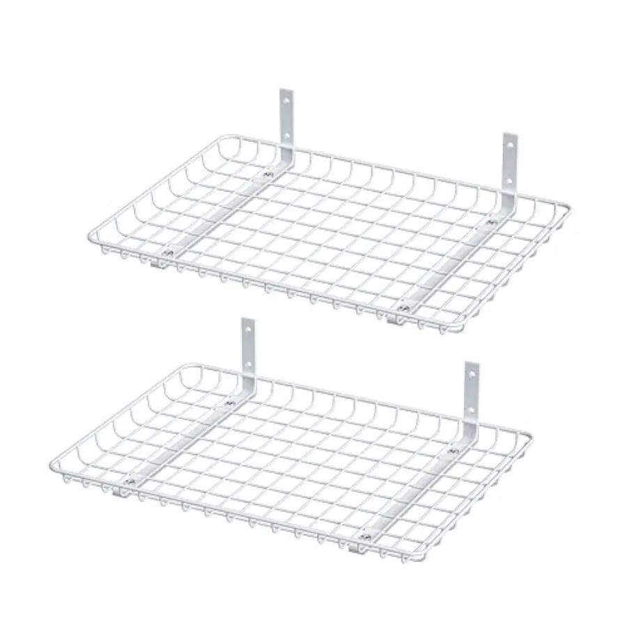 

Wall Mounted Storage Shelf, Garage Shelves 24x12 Inch, Metal Shelf Rack, Heavy-Duty Wall Organizer for Closet, Kitchen, Laundry