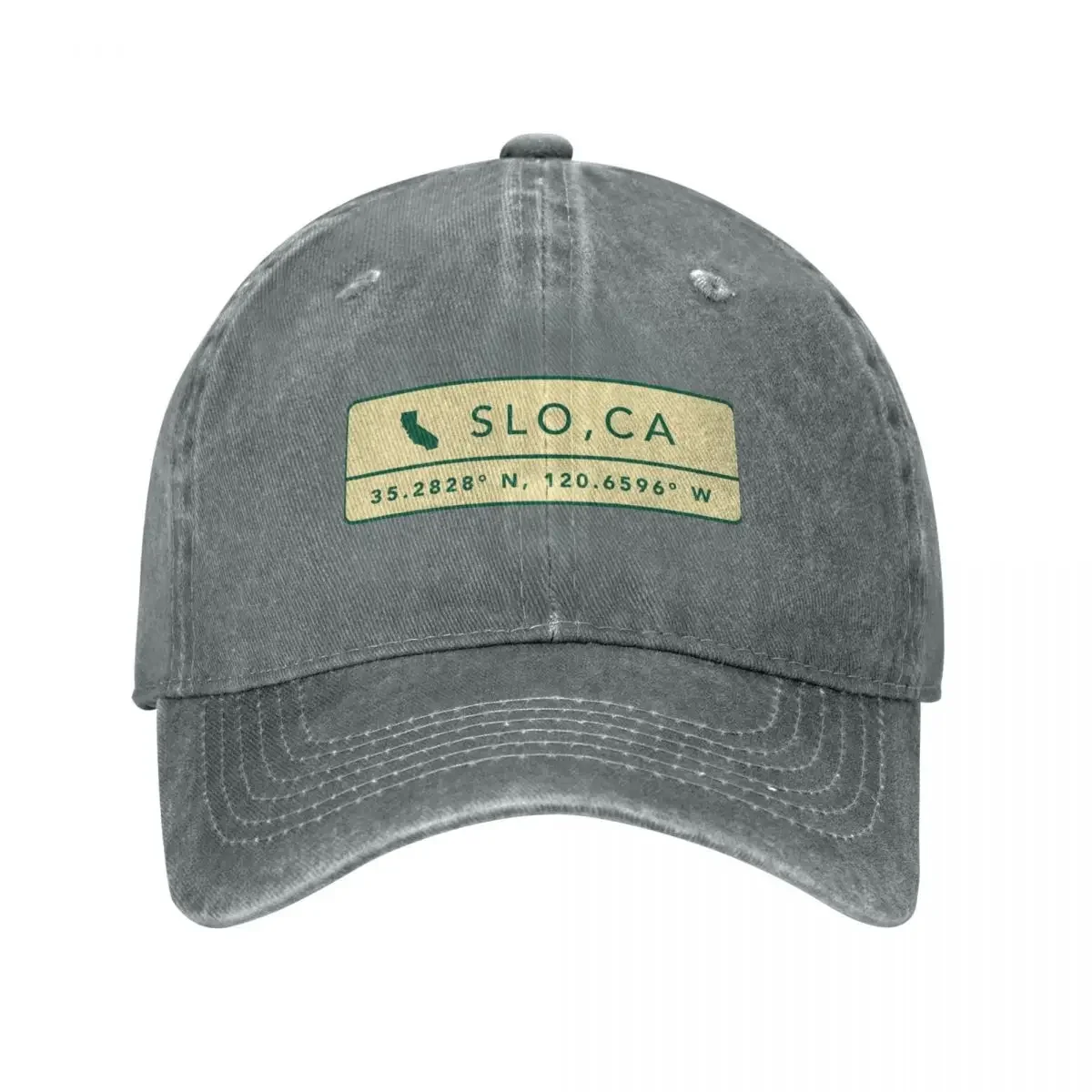 San Luis Obispo, Ca Coordinates Cal Poly SLO Baseball Cap Thermal Visor Beach New Hat Hats Man Women's