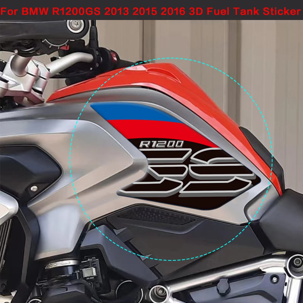 

For BMW R1200GS 2013 2015 2016 Fuel Tank Protection Sticker 3D Gel Decal Motorcycle Reflective Waterproof Decal