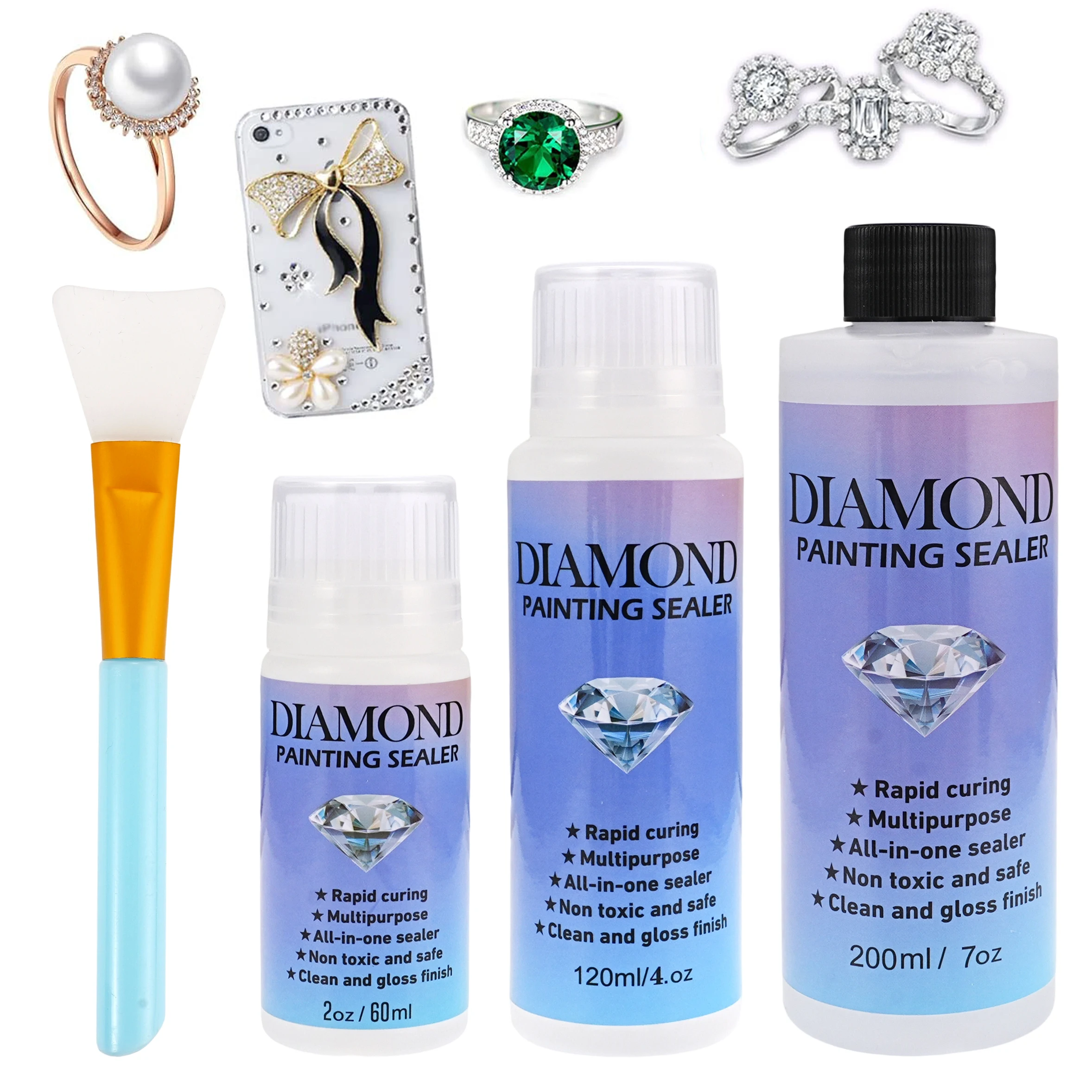 60 ML/120 ML/200 ML Diamant Schilderen Sealer DIY Conserver Puzzel Lijm Diamant Schilderen Accessoires en Gereedschap