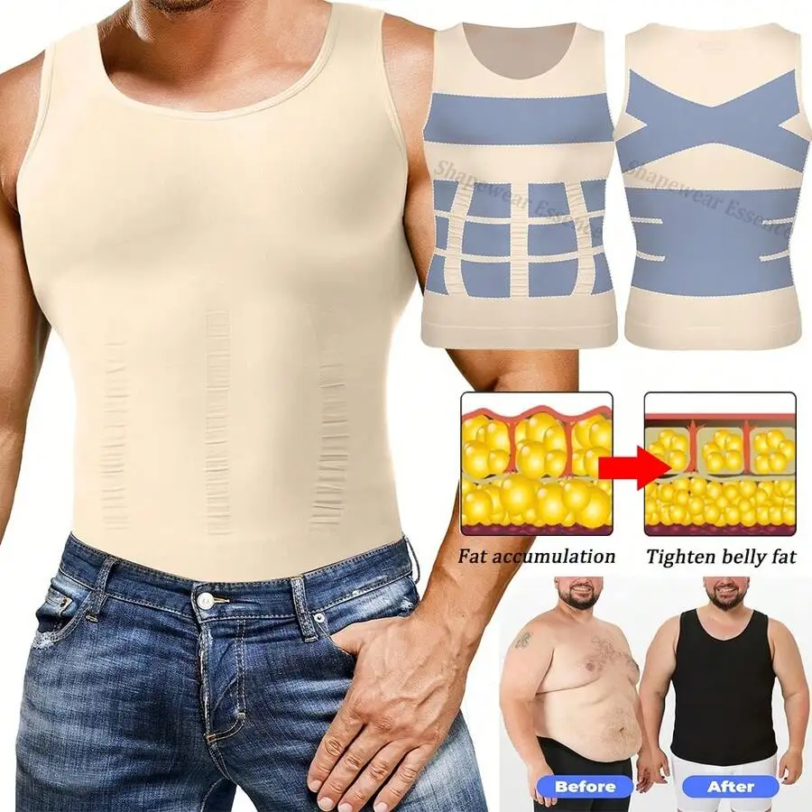 

Мужская компрессионная майка для коррекции живота и формирования фигуры