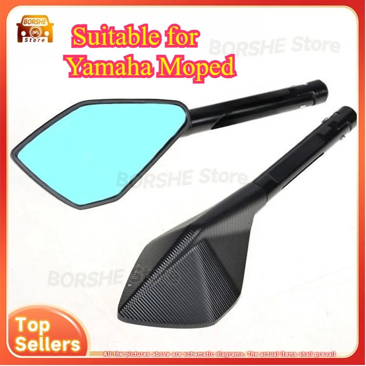 

CNC Motorcycle Rearview Mirror Suitable for Yamaha Moped Wide Reflective Alloy Side Mirror Motorcycle Modification