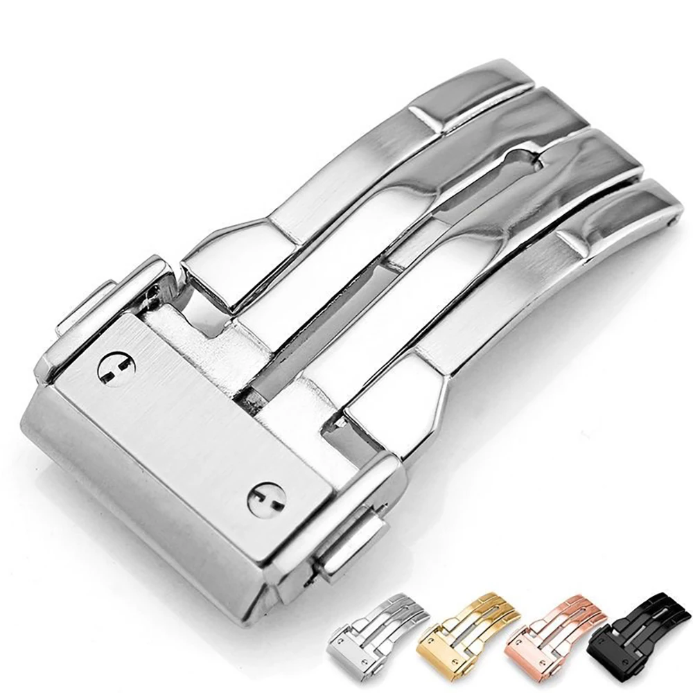 22 مللي متر أعلى جودة الفولاذ المقاوم للصدأ مشبك ل Hublot حزام الانفجار الكبير الرجال المطاط الجلود حزام الساعات ماتيل للطي مشبك اكسسوارات
