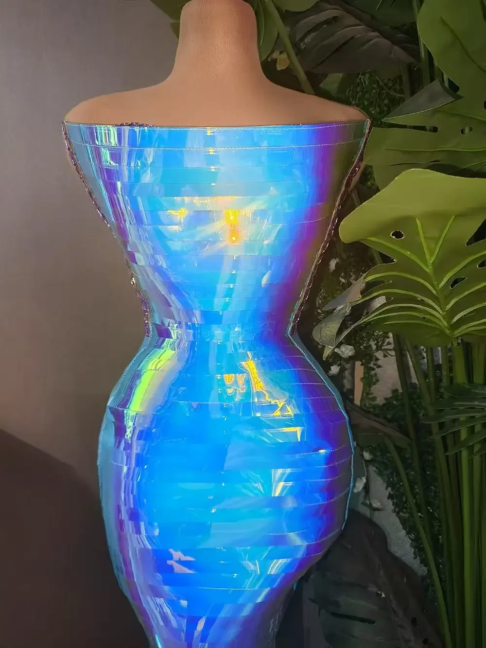 Niebieskie cekiny długa sukienka tuba wieczorowa balowa sukienka urodzinowa świętuj sukienka damska strój do sesji zdjęciowej kostium sceniczny Dianti