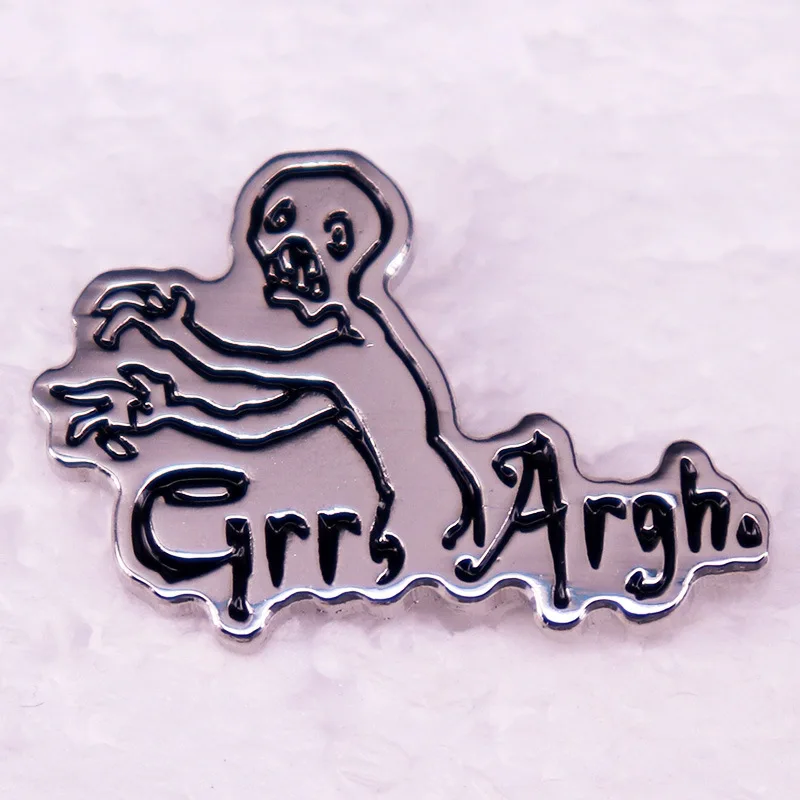 Halloween Grrr Argh Monster Badge Buffy The Vampire Slayer Enamel Pin Brooch 90s Supernatural Drama Television Series Jewelry