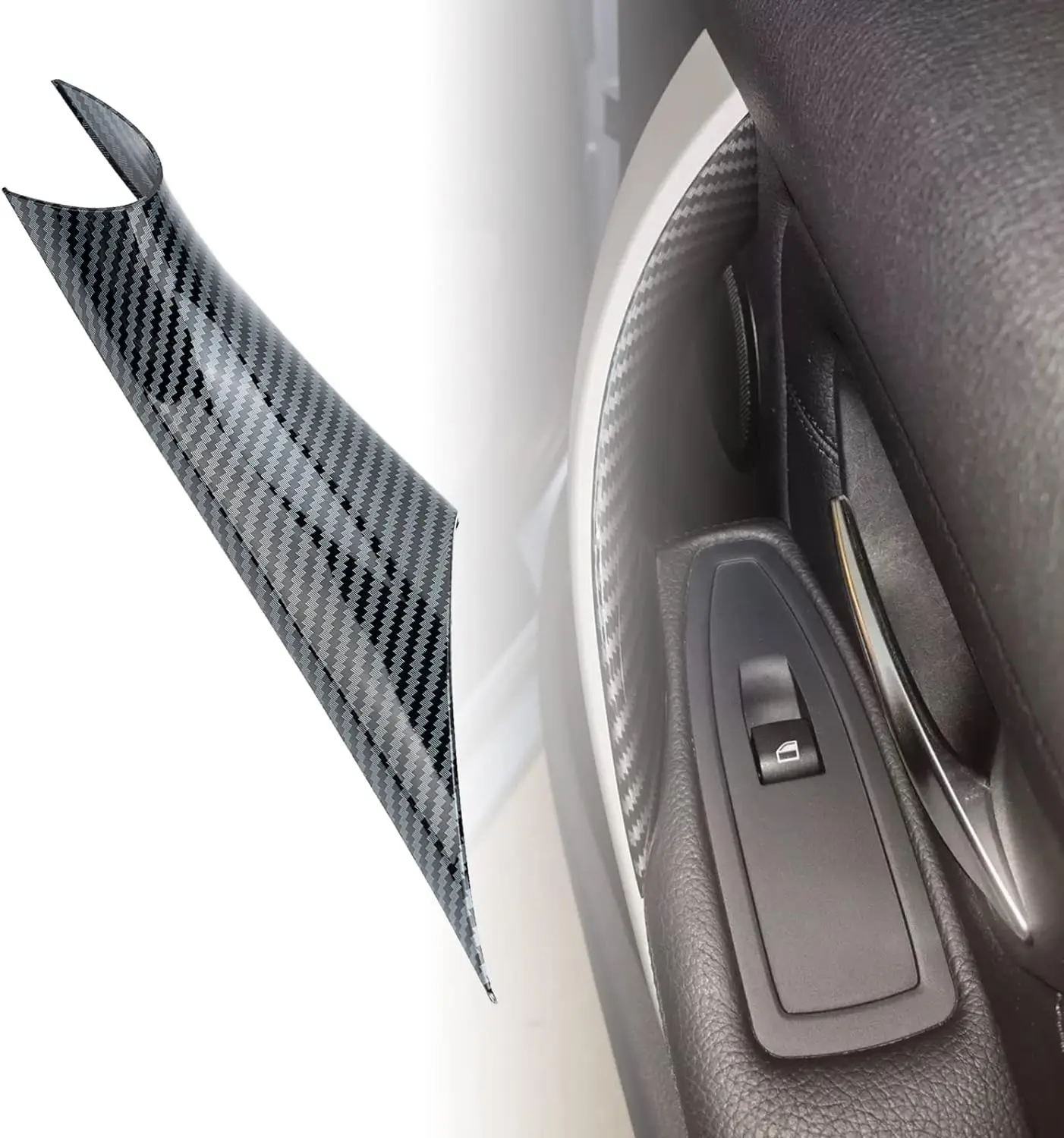 Carbon Fiber Internal Door Handle Cover Protective Cover Suitable For BMW F30 F31 F32 F33 F34 F36 M3 M4 F80 F82 2012-2018