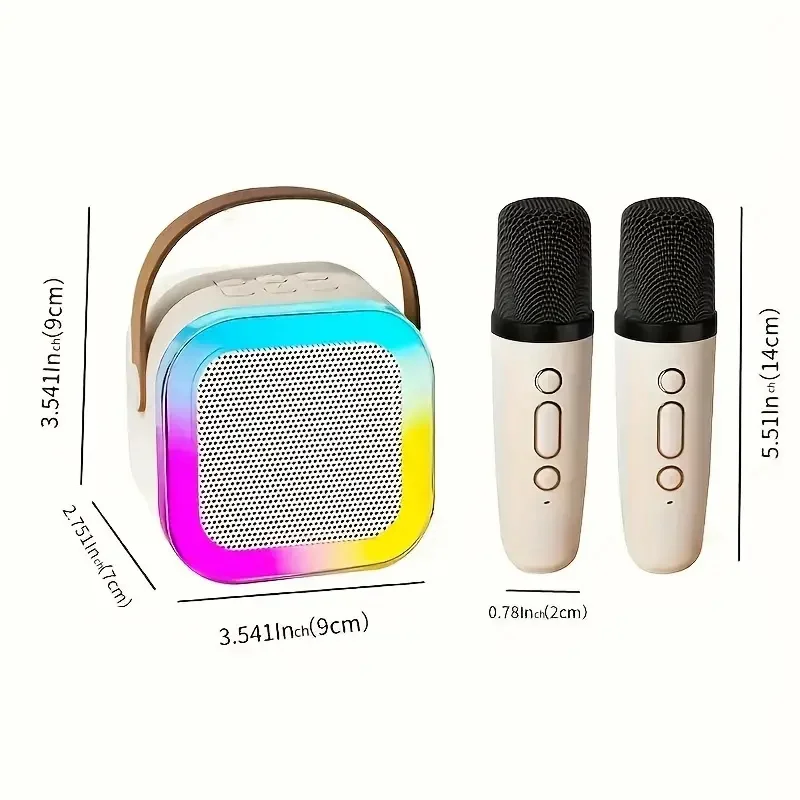 XIAOMI K12 Wireless Karaoke Speaker Bluetooth Microphone K12 Home KTV Karaoke Machine RGB Light Portable Mini Bluetooth Speaker