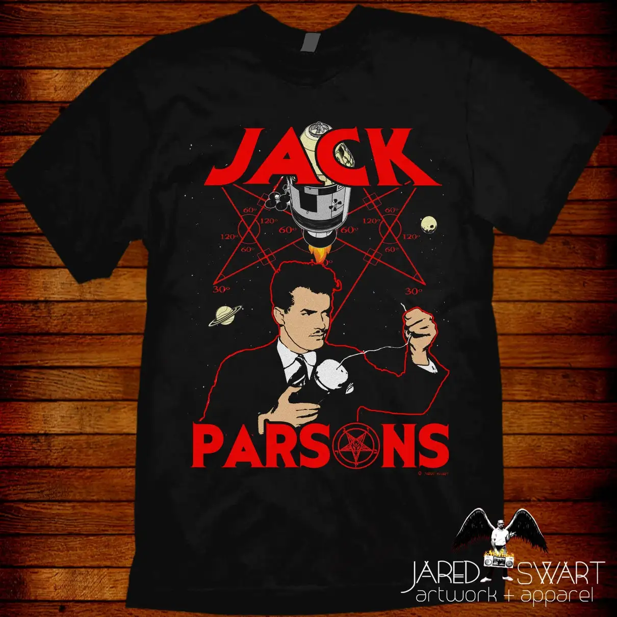 

Jack Parsons T shirt Jared Swart Artwork Sizes S M L Xl 2xl 3xl 4xl 5xl Also In Ladies Fit