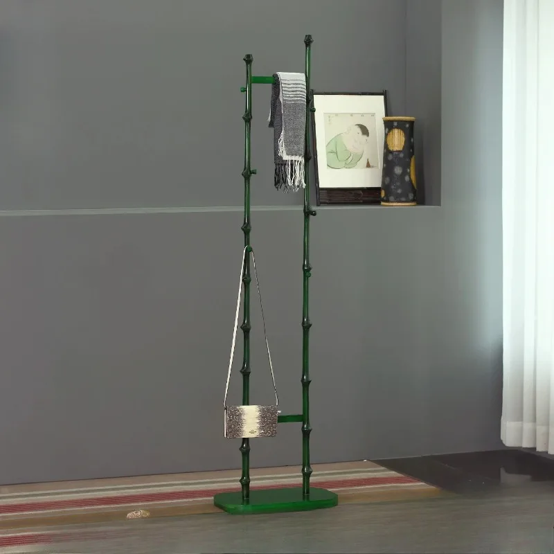 Green coat rack, bamboo entrance entrance door bedroom floor removable small tea room hanger