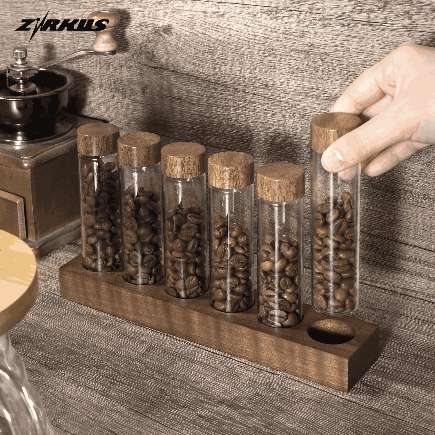 Coffee Tea Espresso - Контейнер-тубус ZIRKUS для хранения кофейных зерен,