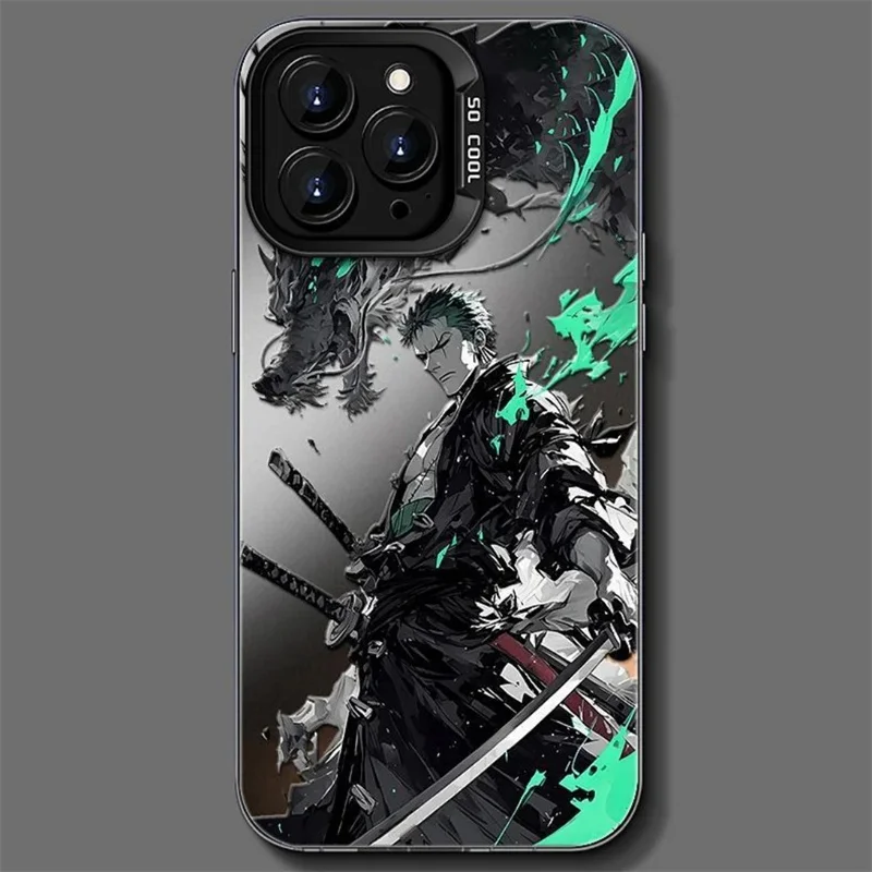 Japan Anime Roronoa Zoro Phone Case for iPhone 11 12 13 14 15 16 17 Pro Max Plus Air 17ProMax 3D One Piece Gear 5 Aurora Cover view 5