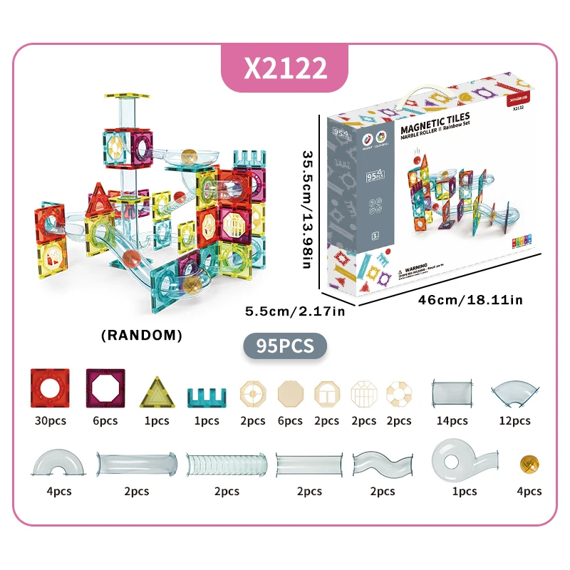 أنابيب مغناطيسية ملونة، مجموعة مكعبات بناء مغناطيسية ملونة فاخرة، ألعاب تعليمية جذعية - ألعاب إبداعية ذاتية الصنع