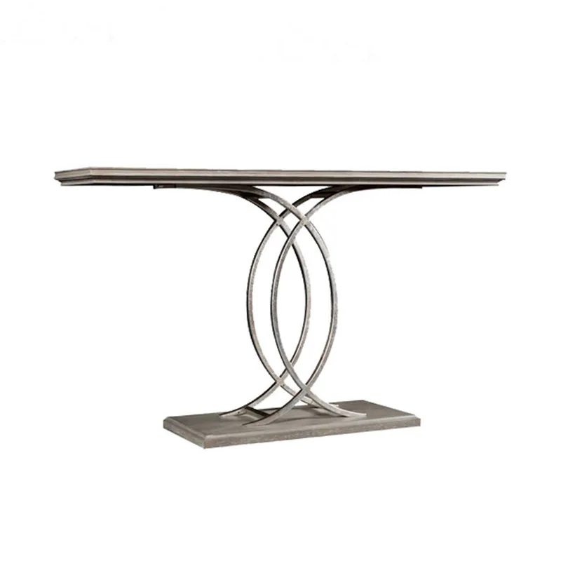 

Entrance table Modern simple stainless steel entrance table Entrance partition table furniture