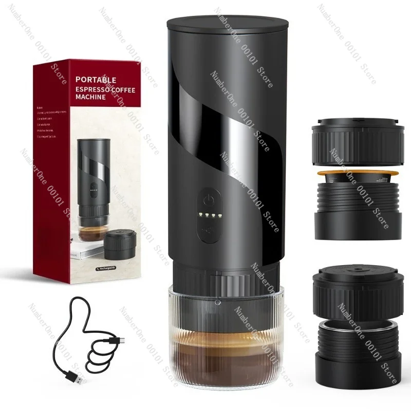 USB Rechargeable Wireless Mini Portable Espresso Machine Small Capsule Coffee Maker For Travel Outdoor