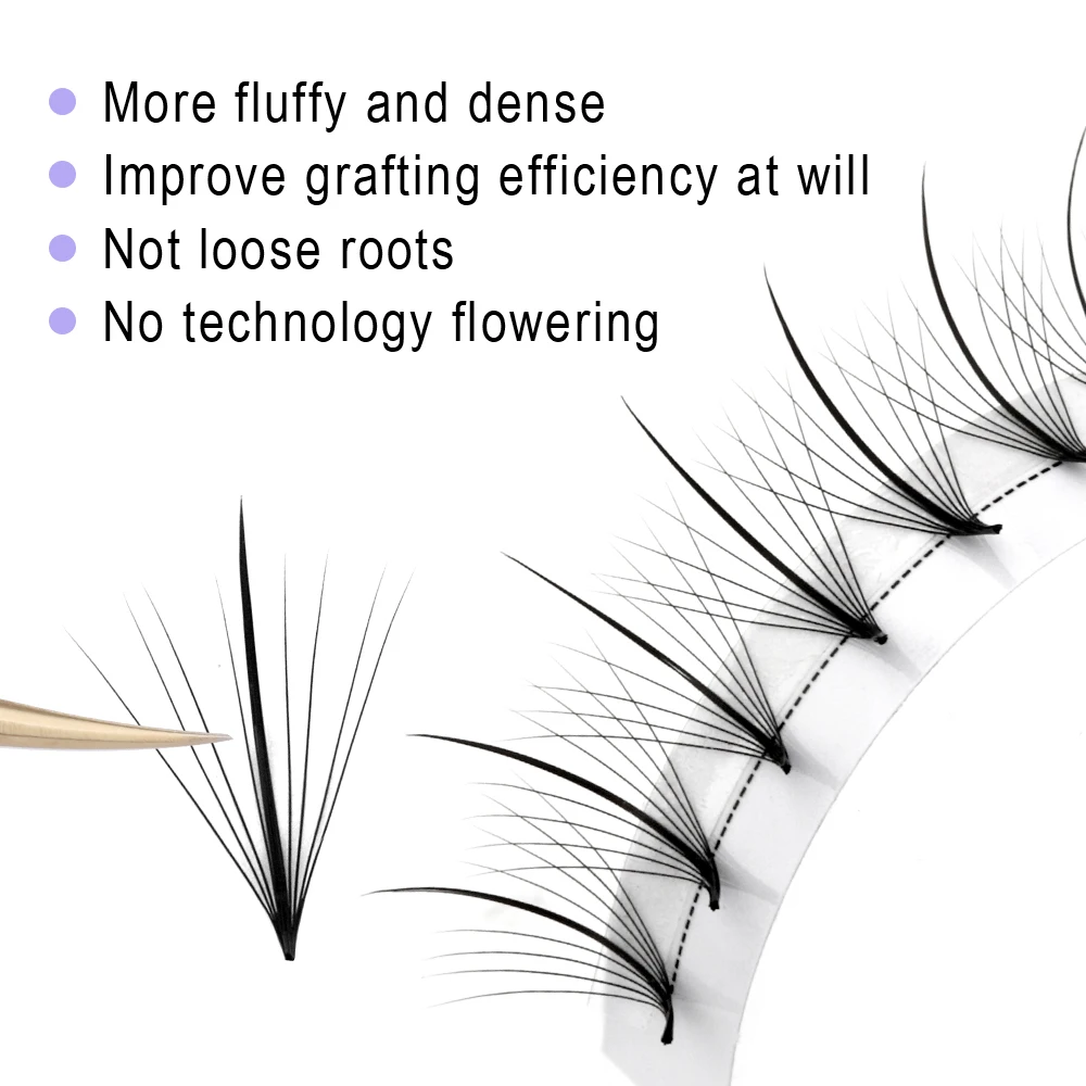 Wendy Lashes Wispy Premade Fan Volume Fans 9D Faux Mink Lash Individual Lashes Extension Pointy 0.07D curvature