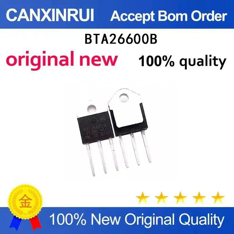 

(5 Pieces) Brand new original BTA26600B BTA26-600B BTA26-600BWRG TO-3P spot chip