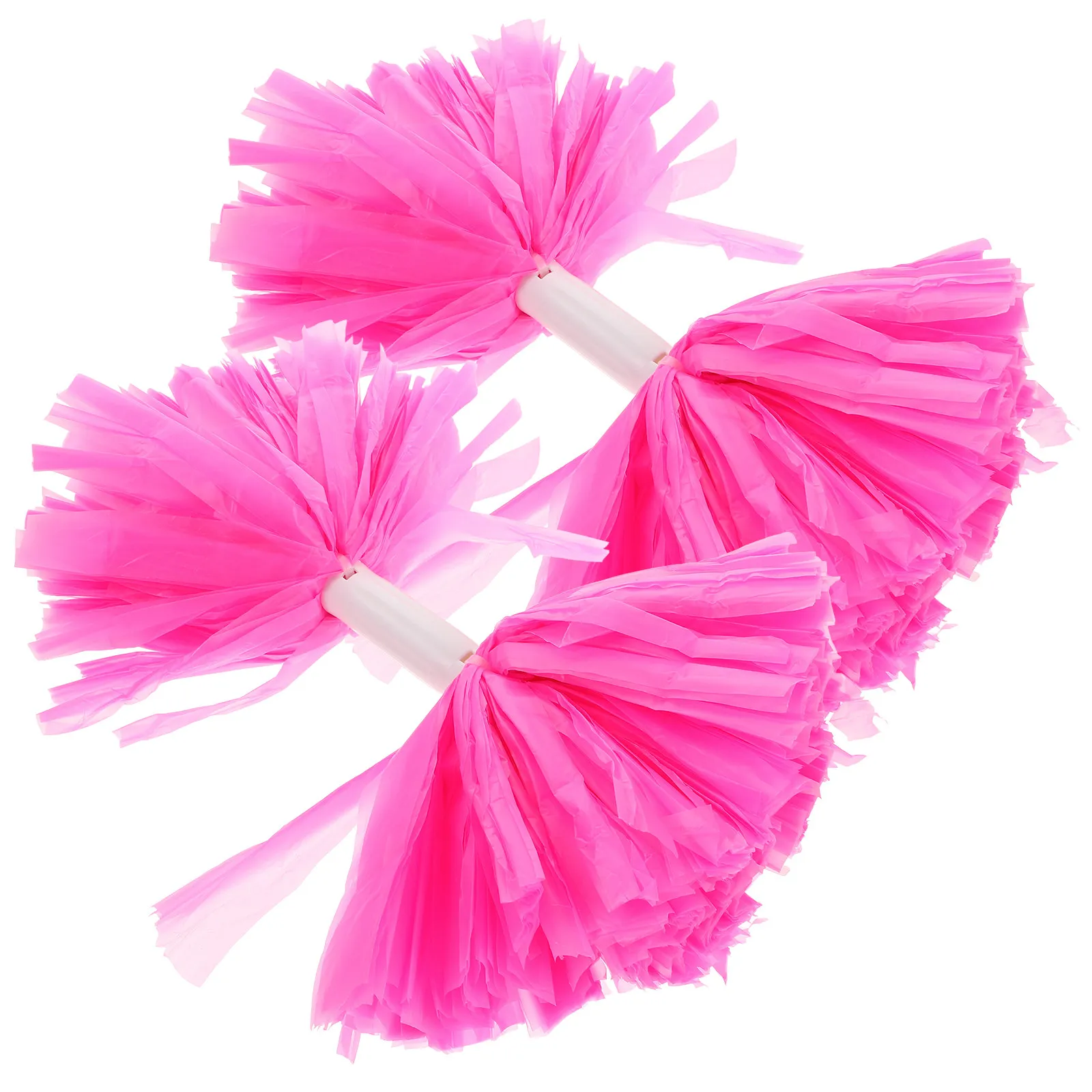 Pink Metallic Cheerleading Pom Poms 2 Pack Lightweight Reusable Handheld Cheer Poms for Adults Festivals