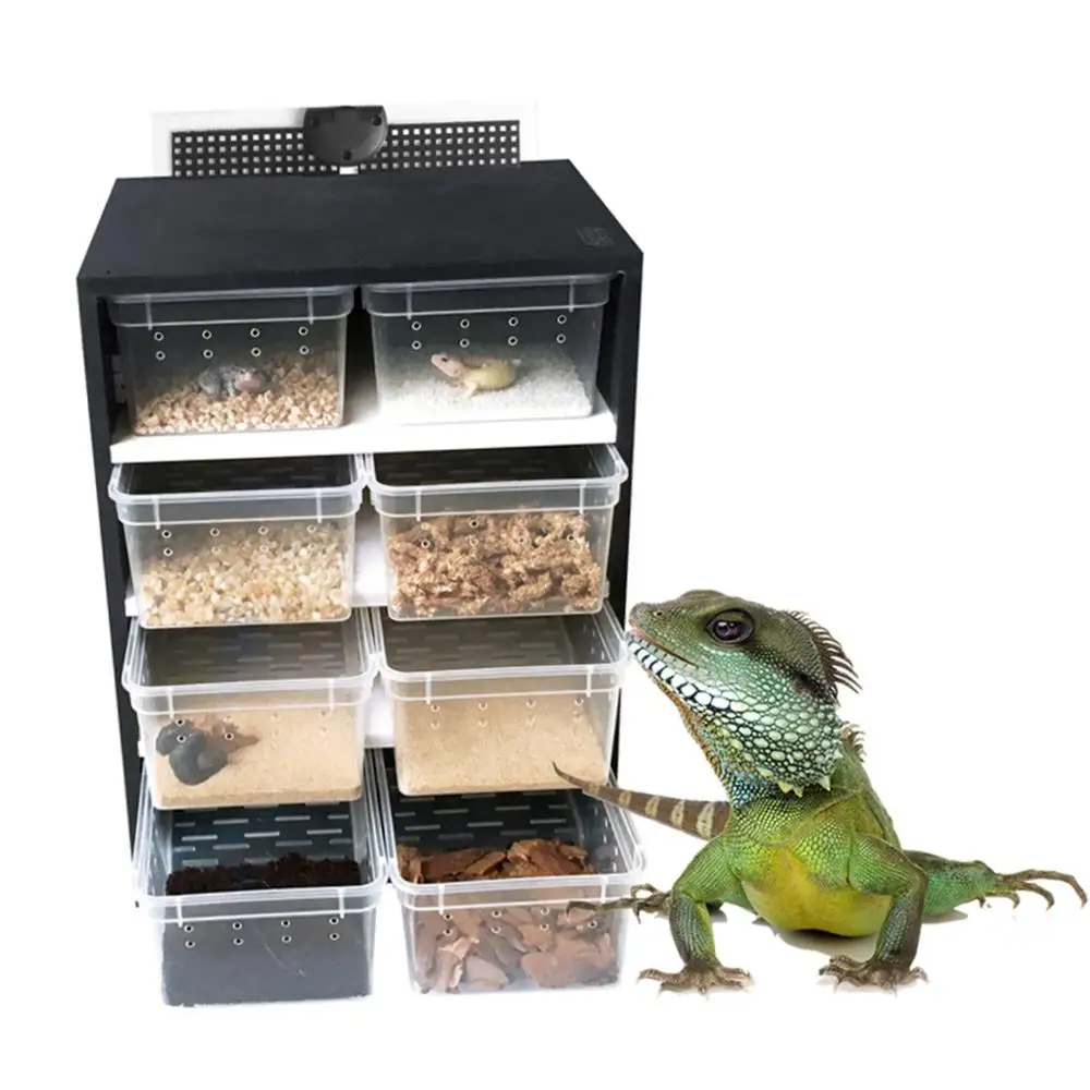 

4 Layer-Stack Combination Reptile Breeding Rack With Heating Pad