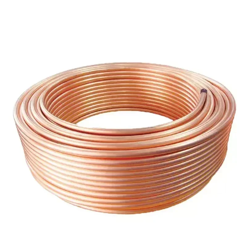 Soft Copper Tube Coil T2 Red Copper Tubing Air Conditioning Refrigeration Capillary Wire Pipes OD 2mm 3mm 4mm 6mm 8mm 9/10/12mm