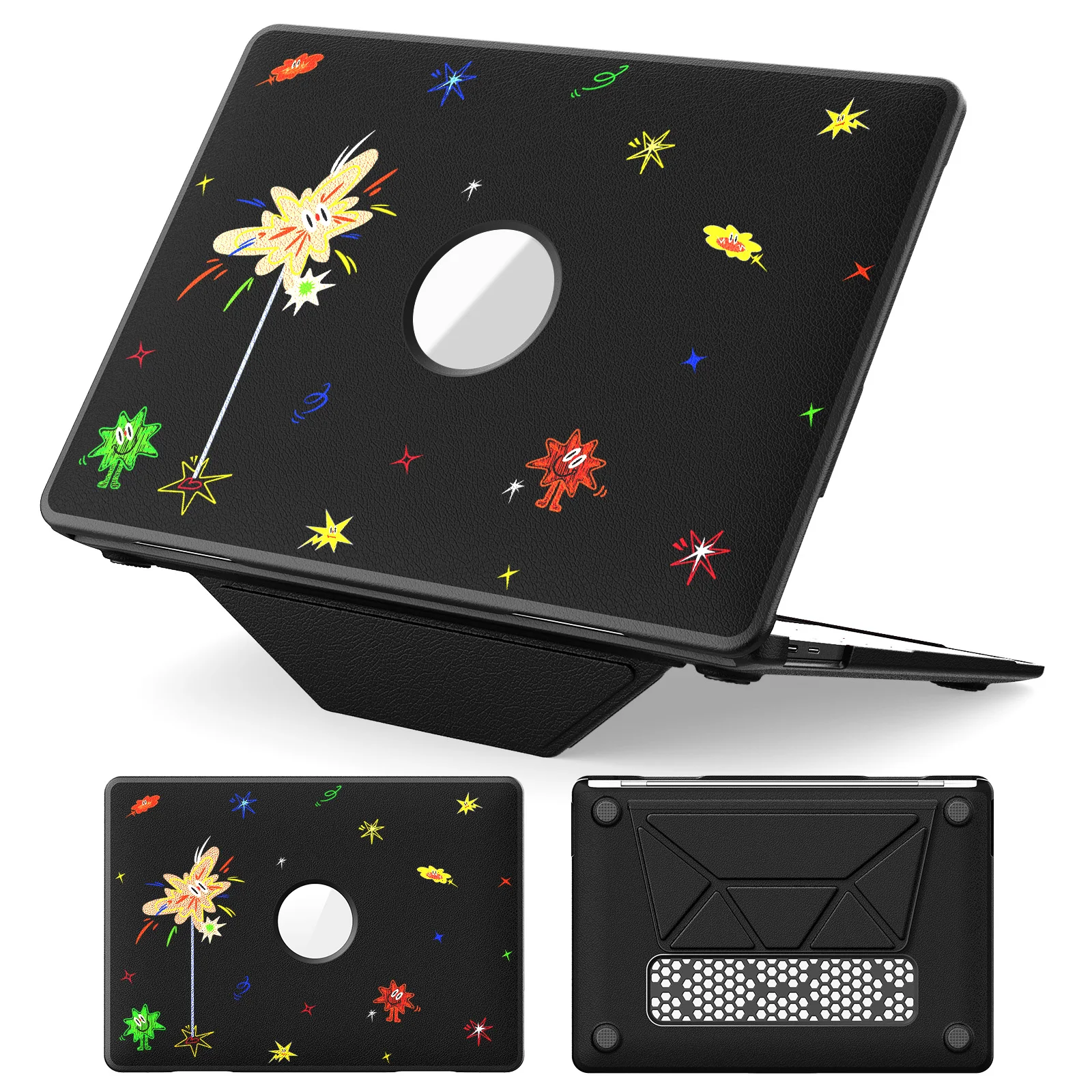 

Foldable Stand Laptop Case Universal for Mac Book Air 13 2018 2020 Model A2337 M1 A2179 A1932 Luxury UV Printed Laptop Cover