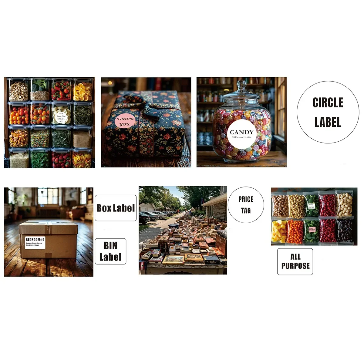 ป้ายโปร่งใสสติกเกอร์ความร้อนกระดาษสี่หลักฐานสําหรับ M200/M120/E210/M110 เครื่องพิมพ์ใช้สําหรับ Home และธุรกิจ 40x30 มม.