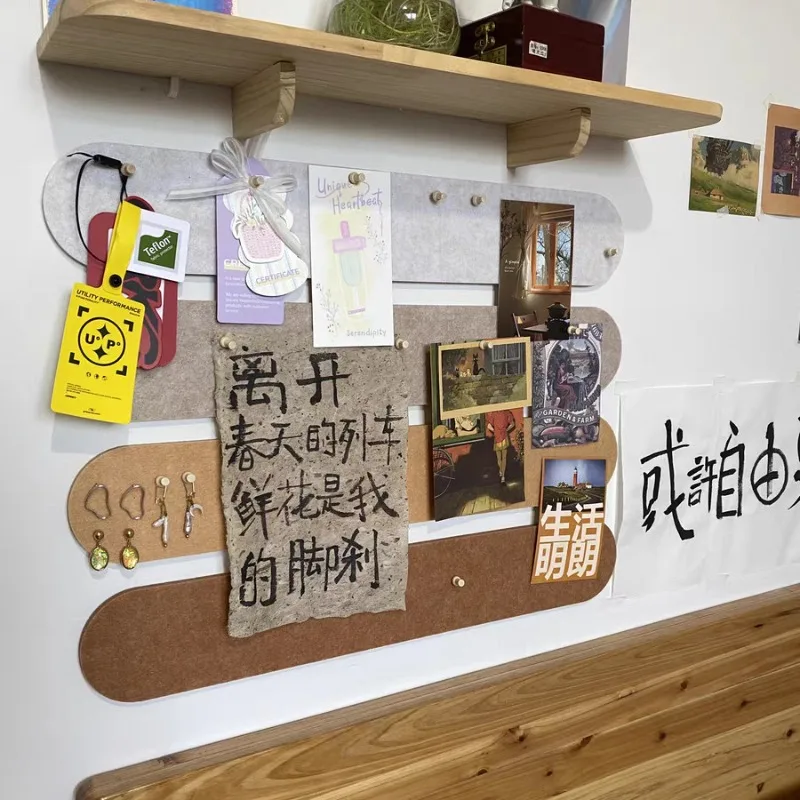 Ins-Style Photo Wall Felt Board, Self-Adhesive Organizer for Polaroid Photos Keys Multi-Functional Decor Kindergarten Shop Wall - view 4