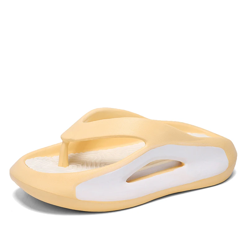 Zapatillas suaves de verano para mujer, sandalias de plataforma gruesa para el baño y el hogar, antideslizantes para interiores, toboganes de nube para mujer