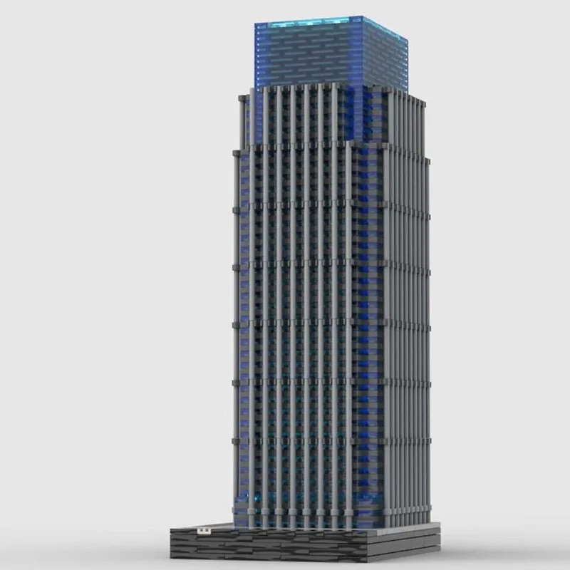 MOC-53813 Building Block Canary Wharf at 1/650th Scale Model Cityscape Architecture Toys DIY Birthday Gifts Exquisite ornaments