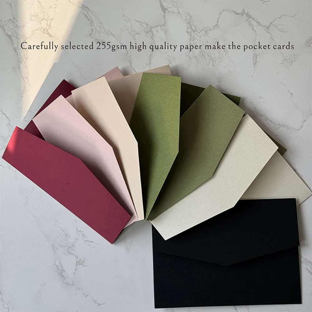 20 or 25pcs Blank Pocketfold Card Invitation DIY wedding paper envelope,DIY invitation,custom invitation,sage green