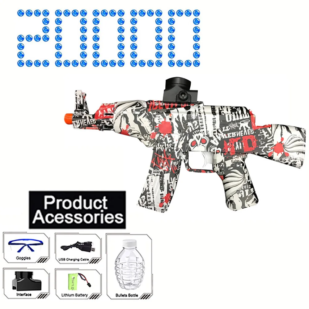 Gel Ball Blaster Gun For Kids Boys Birthday Gift Splatter Ball Gun With 2000 Blaster Ammo Balls Dropship