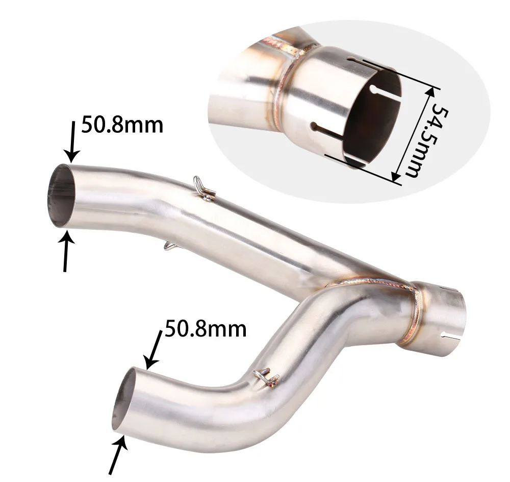 For Aprilia SHIVER 900 Shiver900 Exhaust 2017-2021 Years Motorcycle Muffler mid link pipe Escape Exhaust