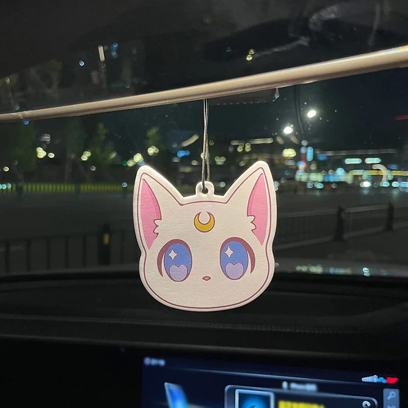 Pink Cute Cat, Girly Atmosphere Decoration, Freesia and English Pear Scent (International Trend) Car Fragrance Tablets, Wardrobe Air Freshener, Perfume, Rearview Mirror Decoration, Car Interior Pendant, Natural Scent Air Purifier, Anime Cartoon Toilet Fragrance Sachet, Living Room Office Room Bedside Hanging Ornament view 5