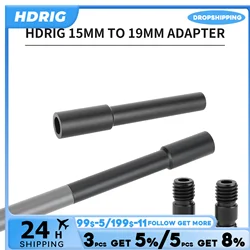 HDRIG Camera Rail Rod 15mm to 19mm Rod Clamp Adapter Aluminum Alloy Rod For Camera Rig for Follow Focuses