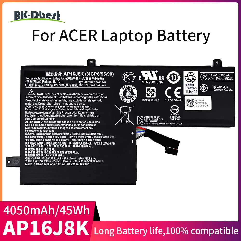 

BK-Dbest Factory Direct Supply AP16J8K AP16J5K Laptop Battery for Acer 11 N7 C731 C731T C731-C7P9 C731-C8VE C731-C78G C731-C7P9