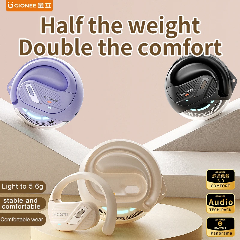 

Gionee OWS Wireless Headphones Bluetooth Sport Earphones with Mic Stereo Sound Wireless Earbuds Touch Control Waterproof HD Call